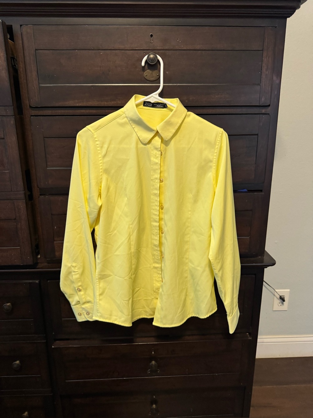 Bright Yellow Women's Button-Front Blouse